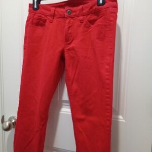 Arizona Jean Company Juniors Size 7 Super Skinny Red Denim  Jeans